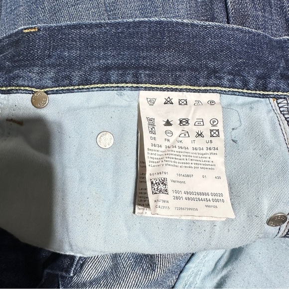 BOSS Vermont Blue Mens Jeans – Size 36x34 Straight Leg Made in Vietnam - Picture 6 of 10